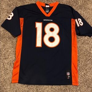 Youth XL Peyton Manning Navy and Orange Jersey